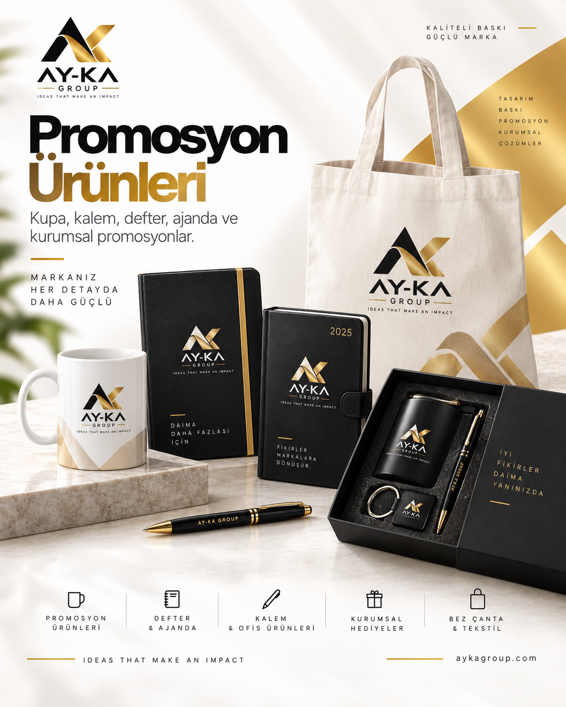 Promosyon kupa kalem çanta ve kurumsal hediyeler